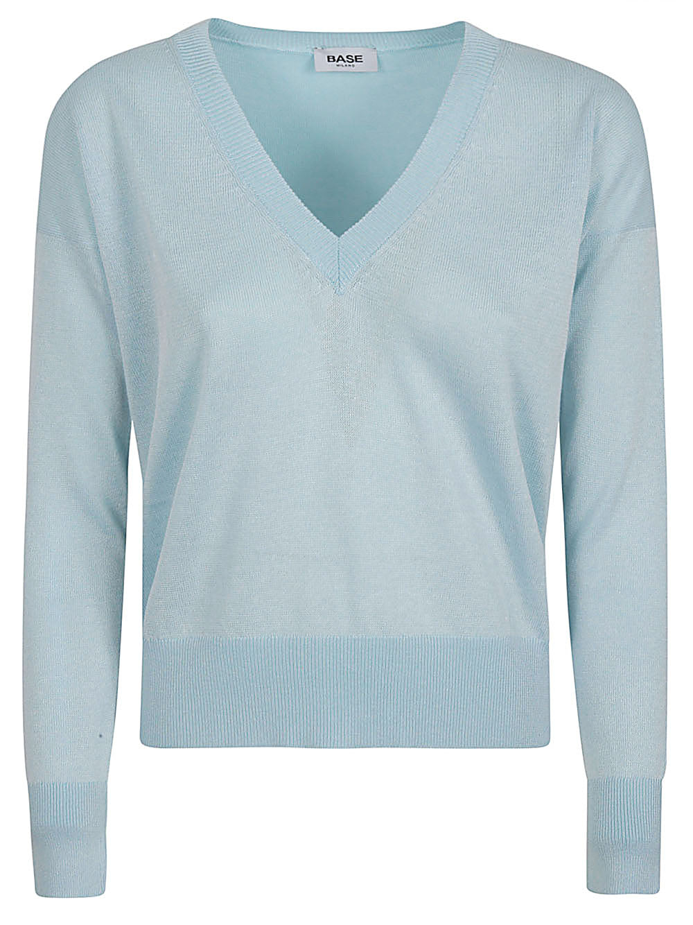 Cotton Blend V-Neck Sweater