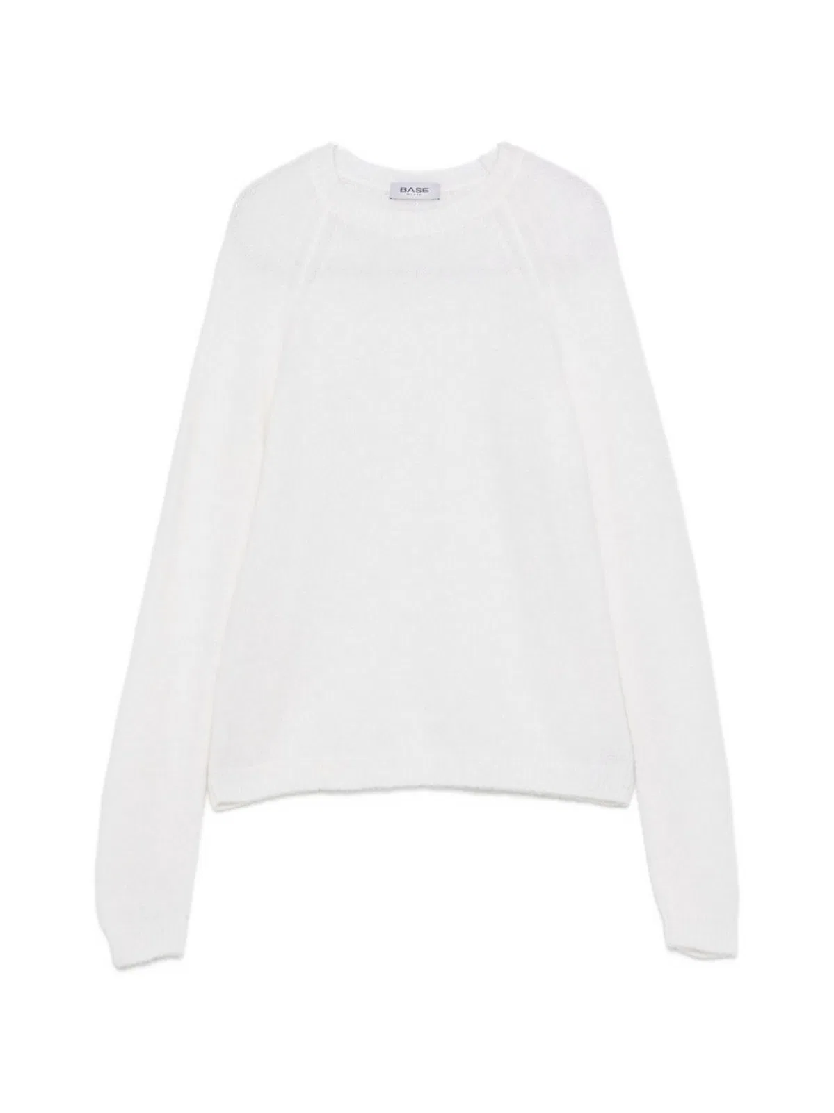 Base Milano Wool Crewneck Sweater In White