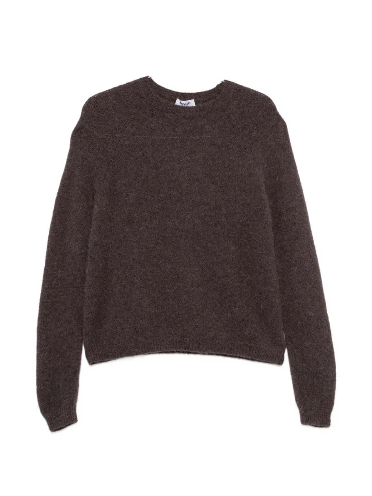 Base Milano Wool Crewneck Sweater In Brown