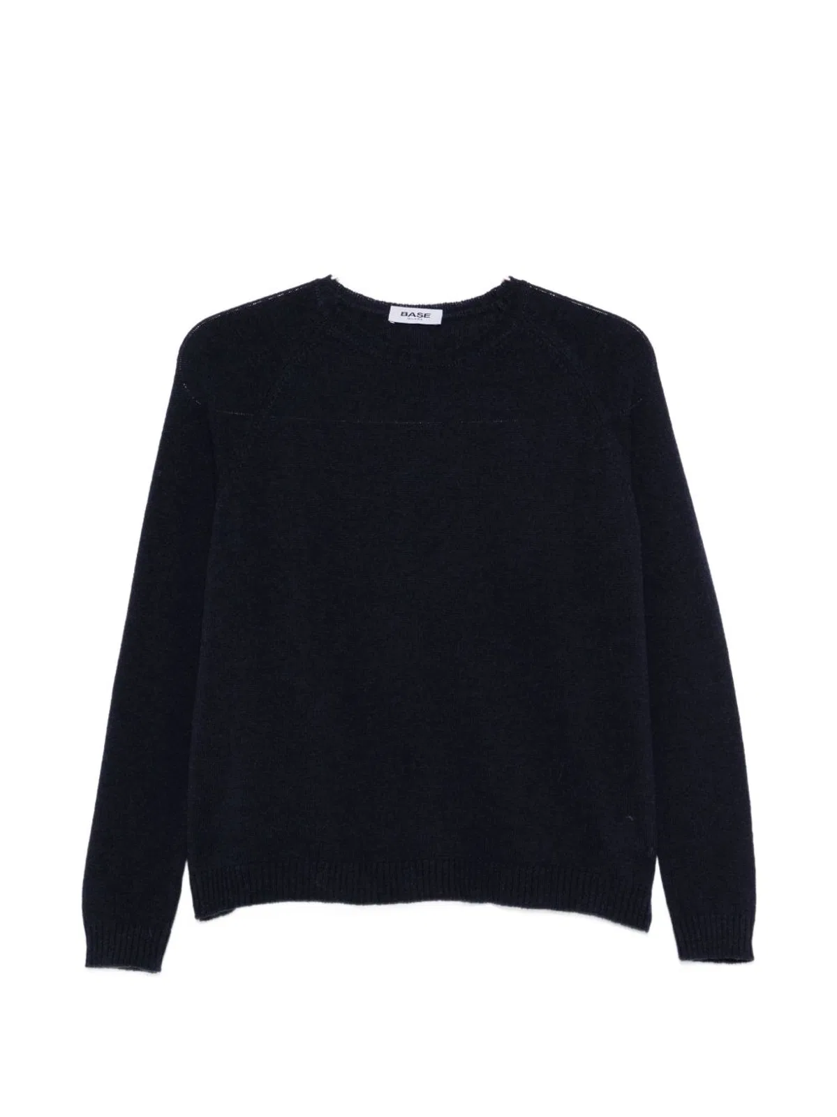 Base Milano Wool And Cashmere Crewneck Sweater In Navy