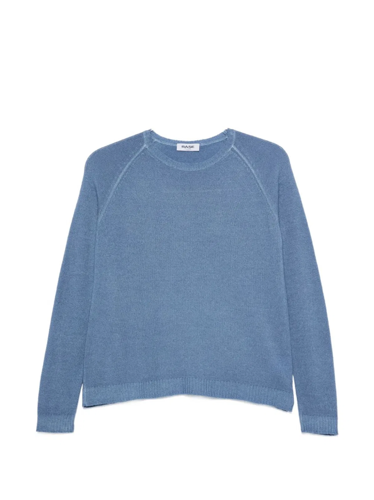 Base Milano Wool And Cashmere Crewneck Sweater In Light Blue