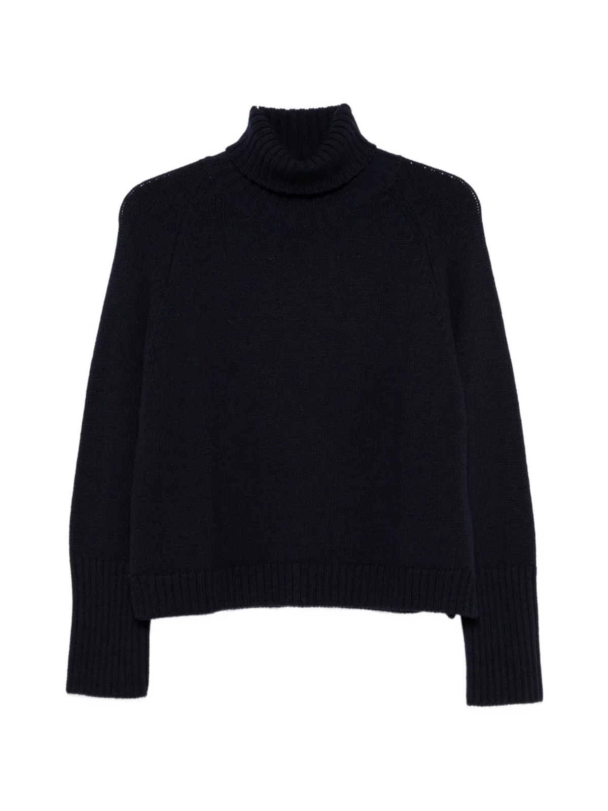 Base Milano Wool Turtle-neck Sweater In Navy