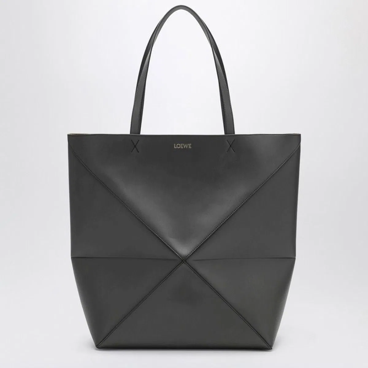 Dark Grey Puzzle Fold Tote Xl Bag