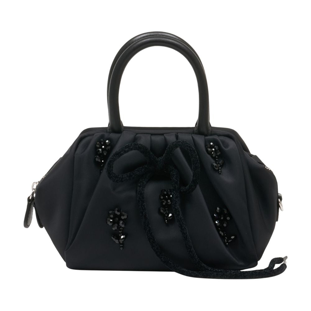 Mini Gathered Top Handle Bag W/ Emb