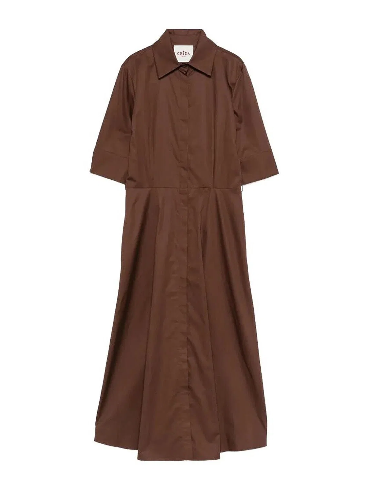 Camel Cotton Midi Dress