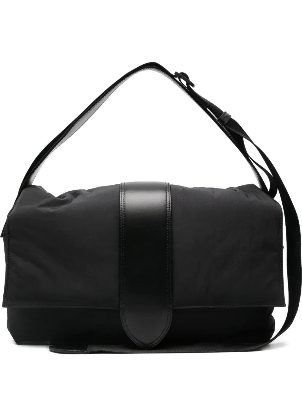 Leather-Accented Tote Bag