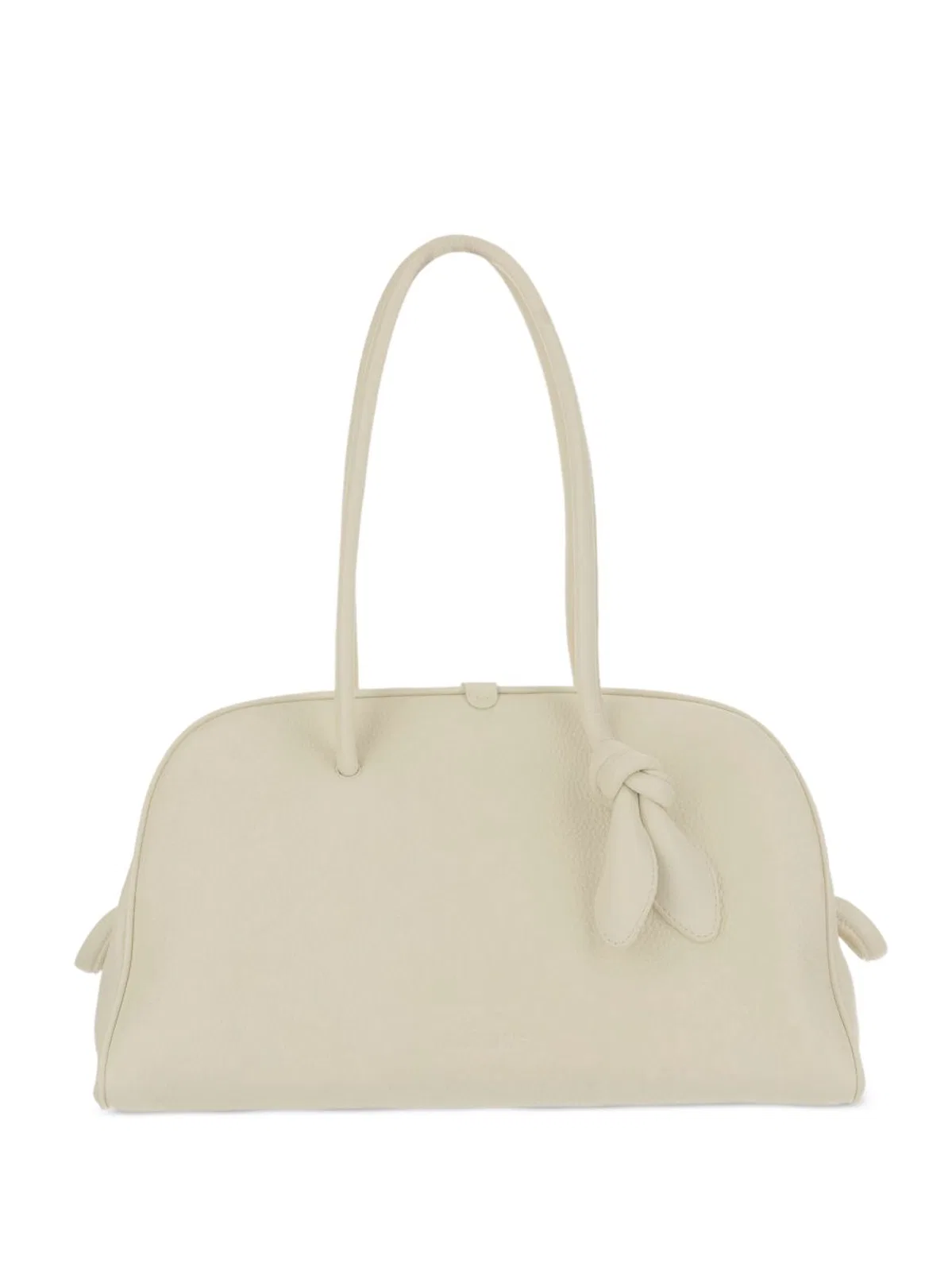 Jacquemus Ivory Leather Top Zip Bag