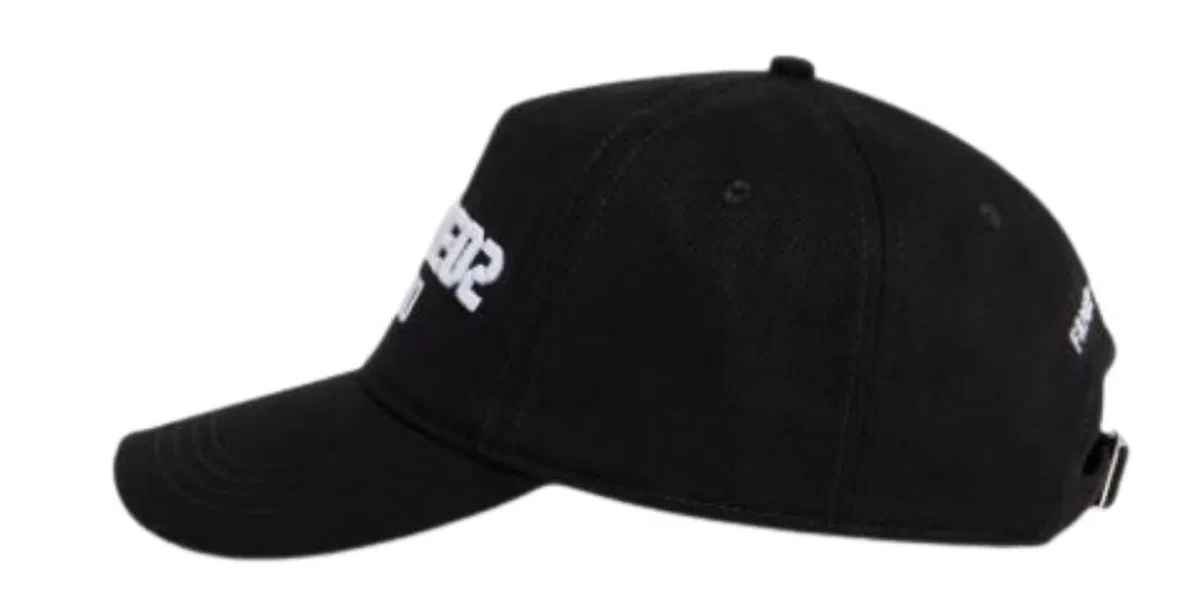 Dsquared2 Distressed Logo Cap With Adjustable Strap In Black