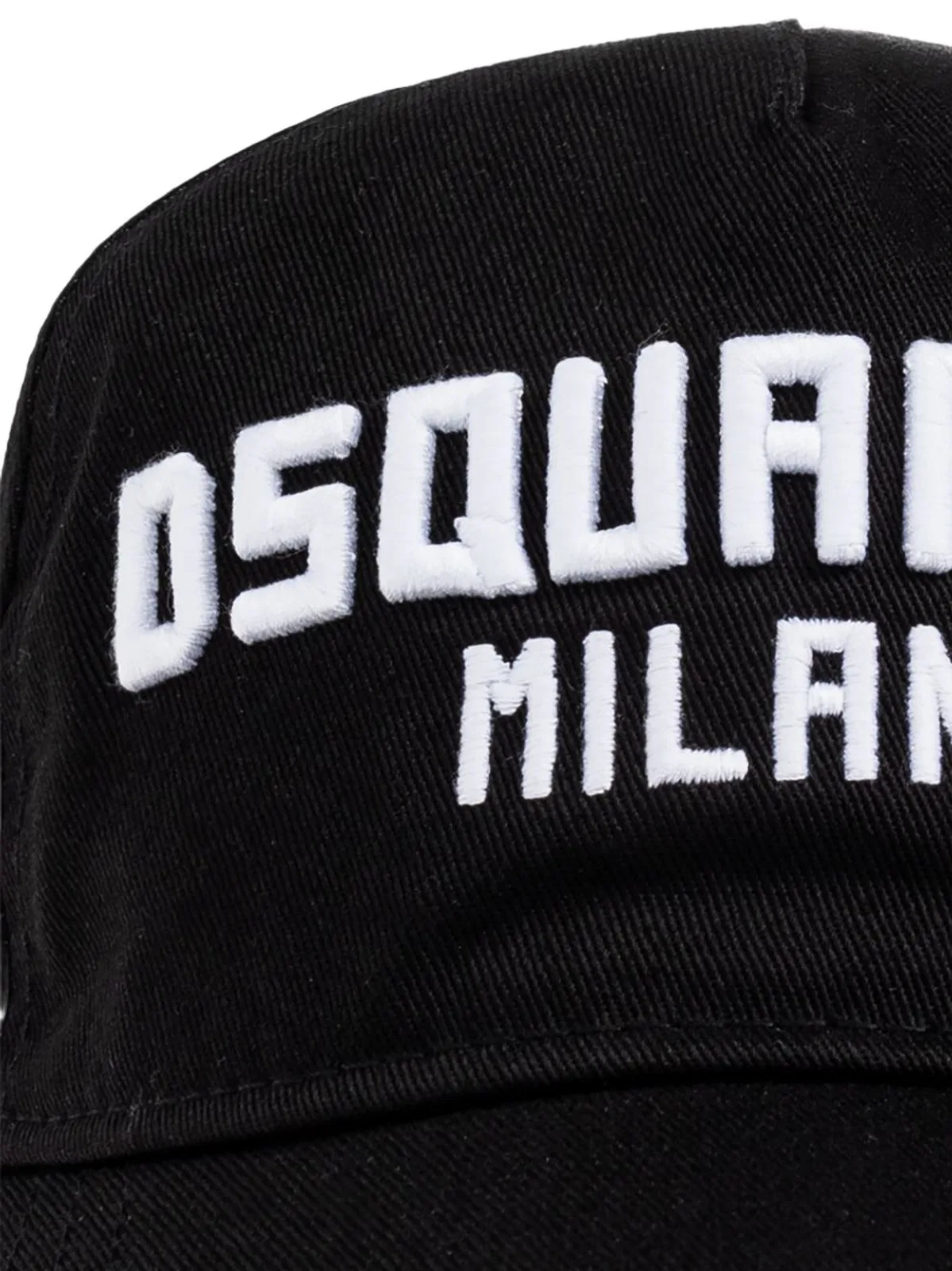 Dsquared2 Distressed Logo Cap With Adjustable Strap In Black