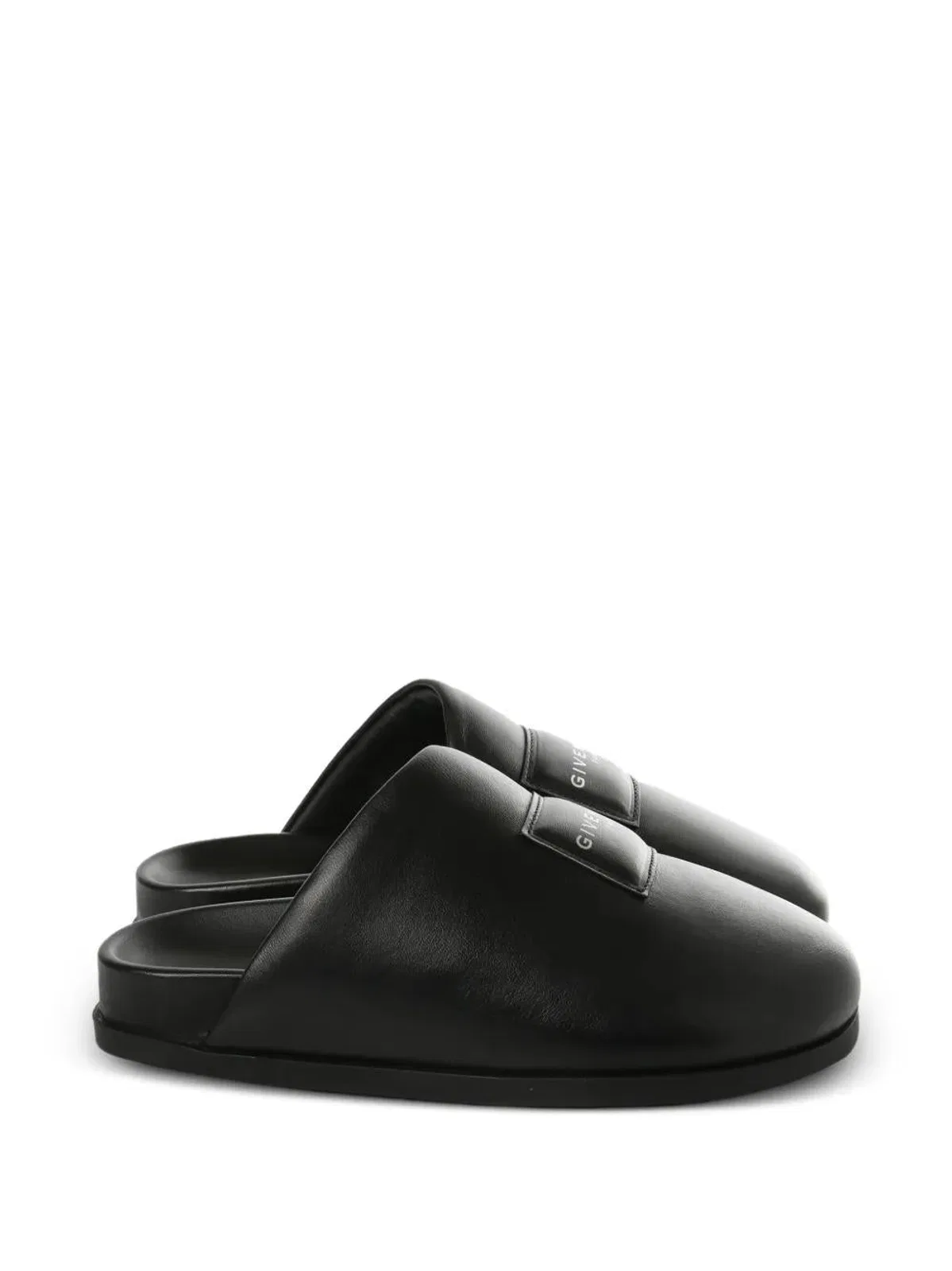 Givenchy Black Lamb Leather Mules In Multi