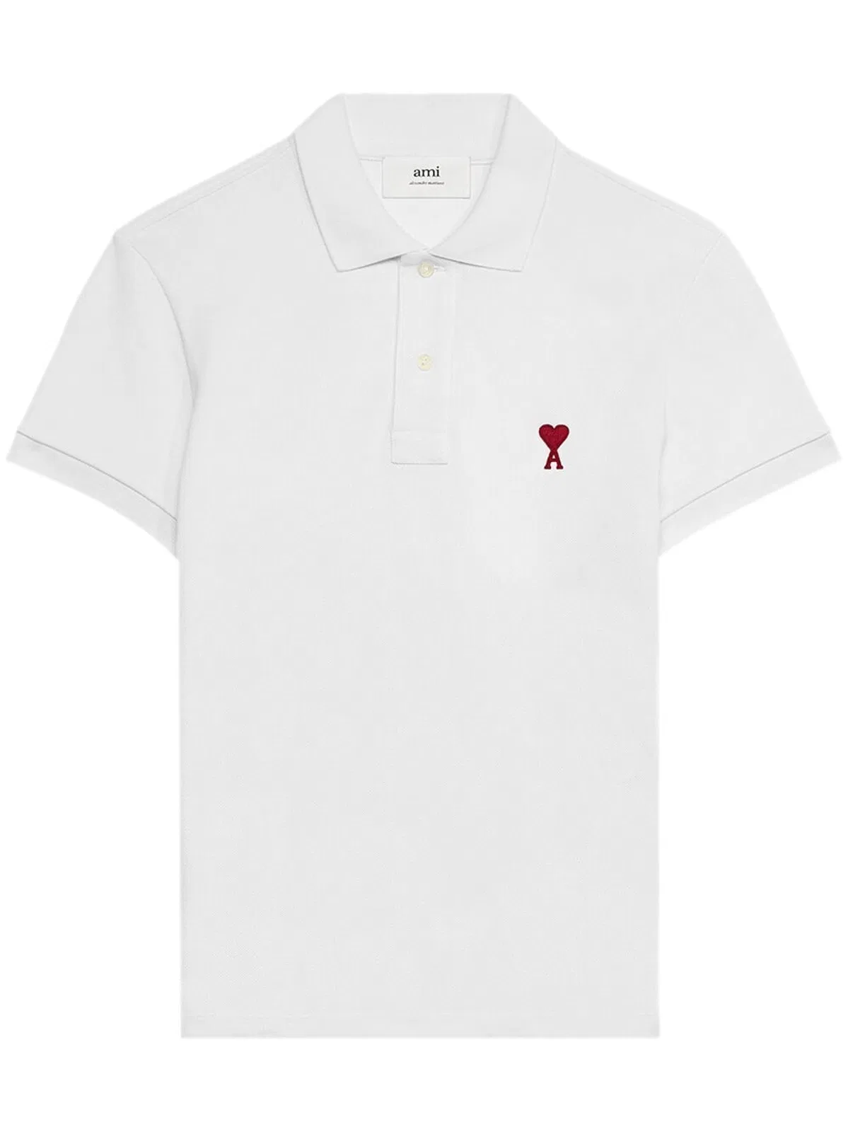 Red Ami De Coeur Blanc Cotton Polo Shirt