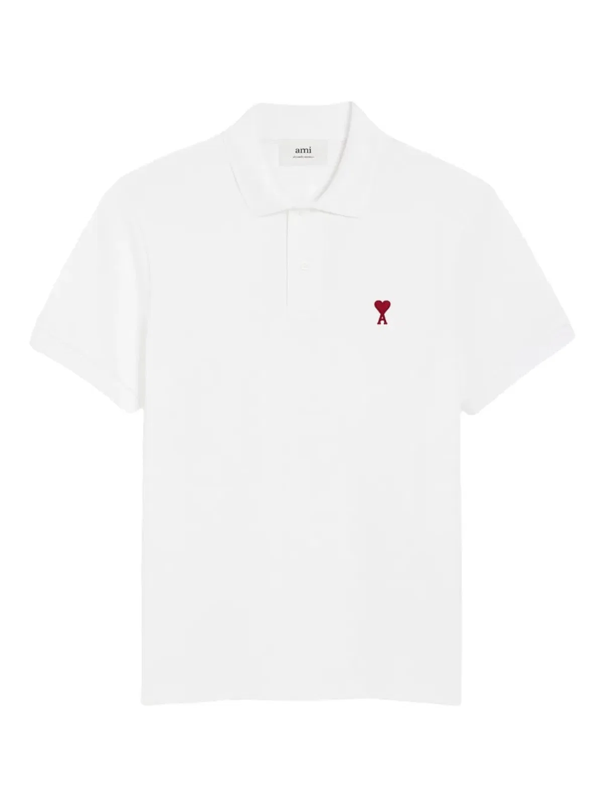 Red Adc White Cotton Polo Shirt