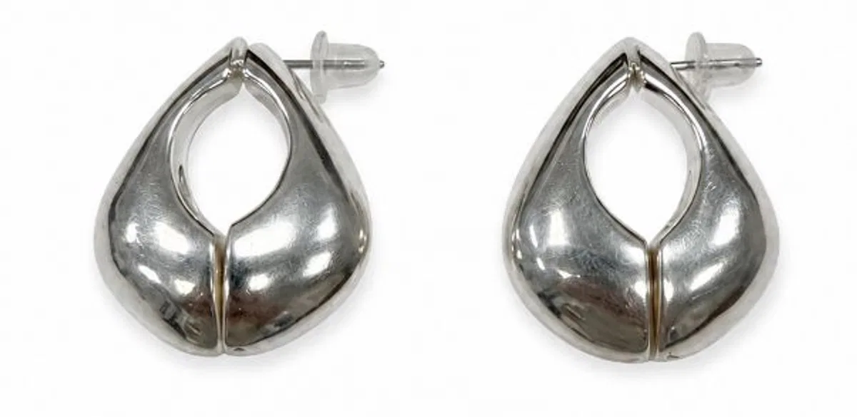 Silver Polished Drop Engraved Bijoux