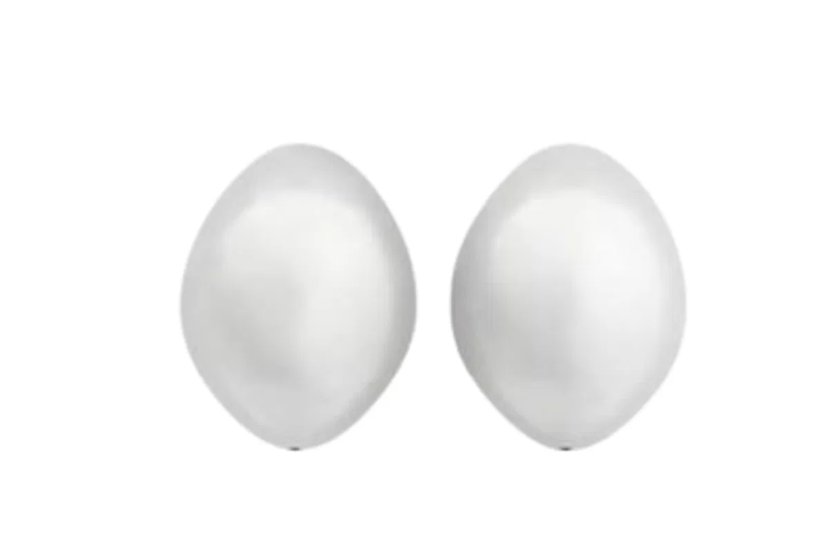 Silver-Tone Stud Engraved Bijoux