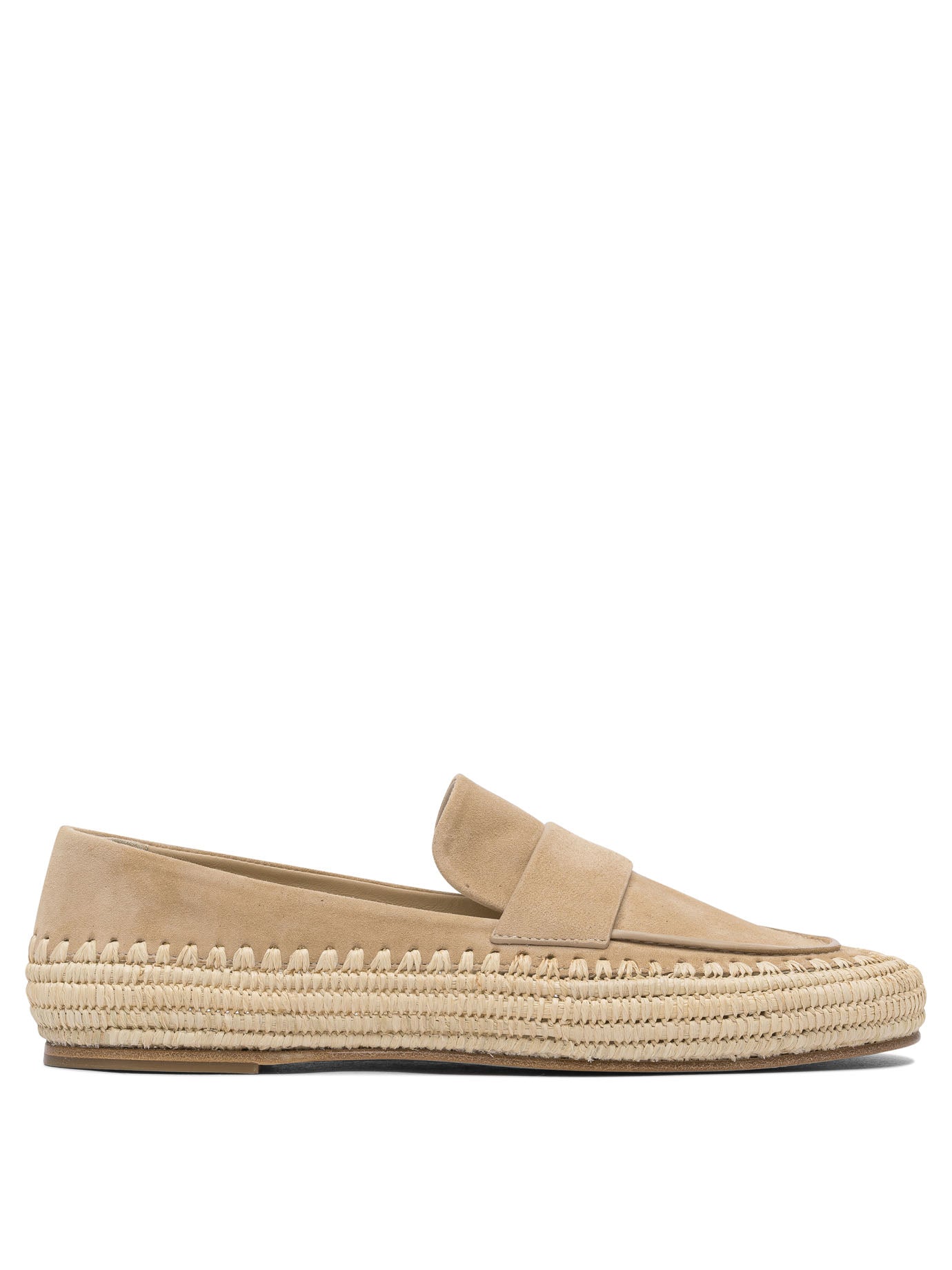 Beige Cow Leather Loafers