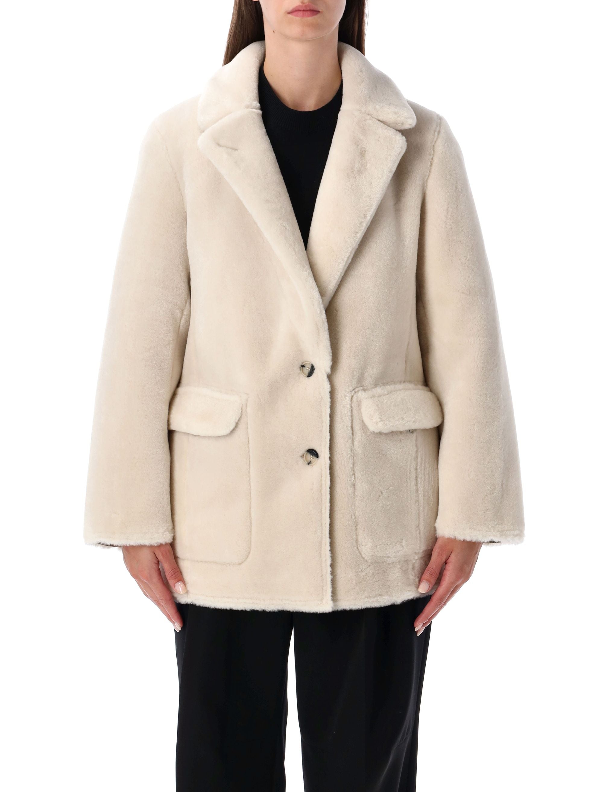 Reversible Faux Fur Coat With Suede Interior
