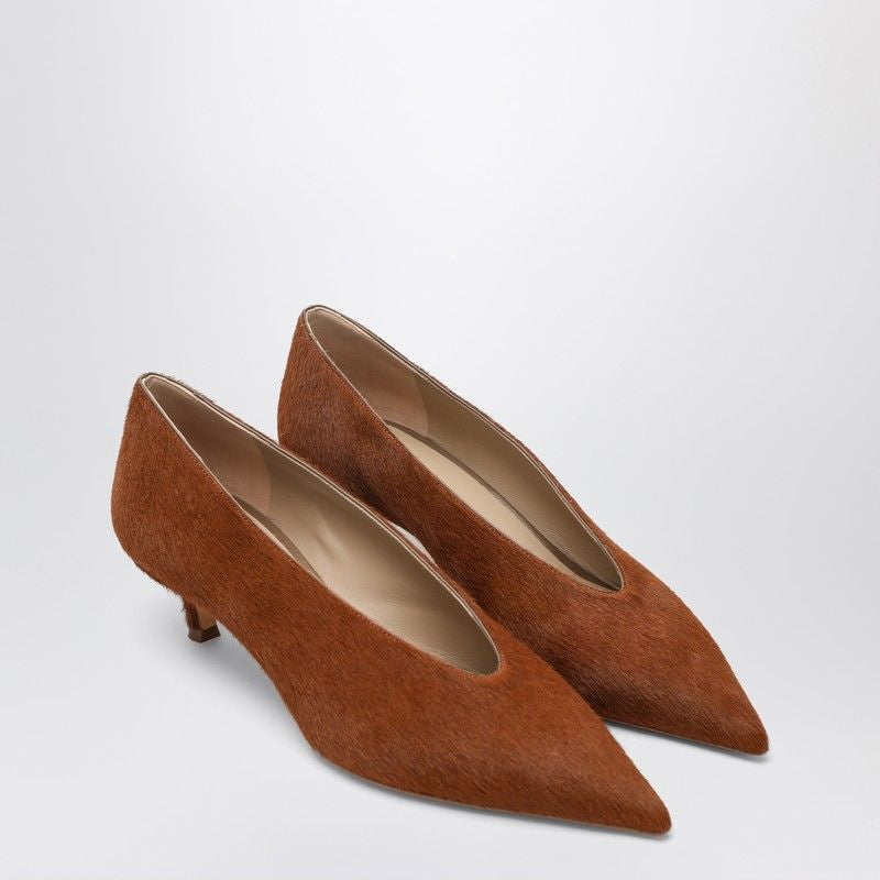 Le Monde Beryl Babouche Kitten Cowhide-Effect Pumps