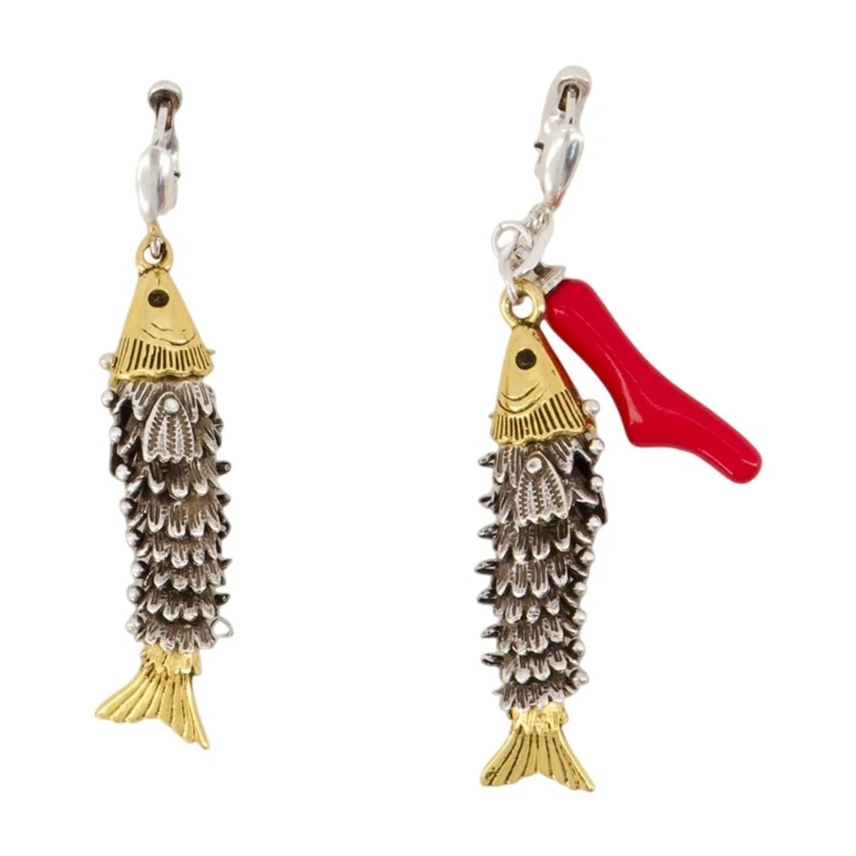 Asymmetric Earrings - - Metal - Gold-Tone