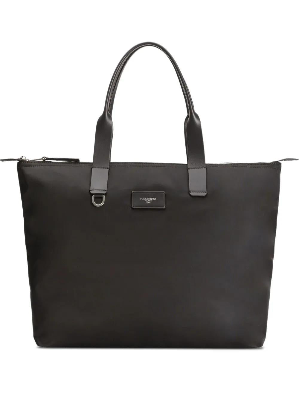 Dolce & Gabbana Tote Bag With Logo Plaque