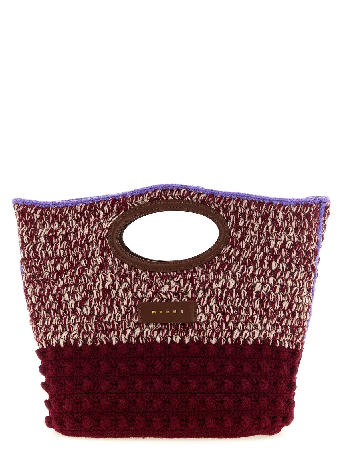 Marni 'knotty' Clutch In Burgundy