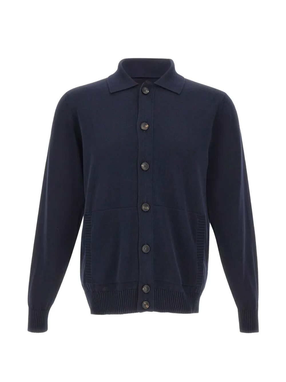 Polo Neck Long Sleeves Cardigan