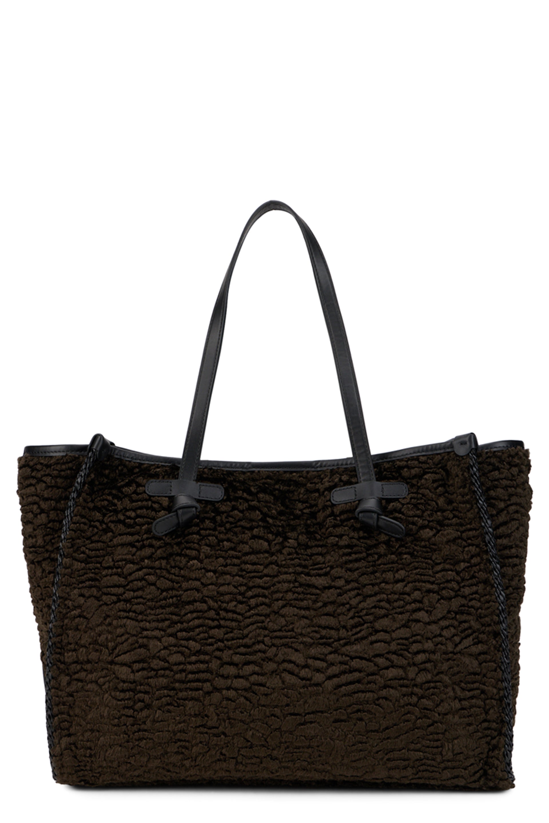 Tote Bag In Faux Astrakhan