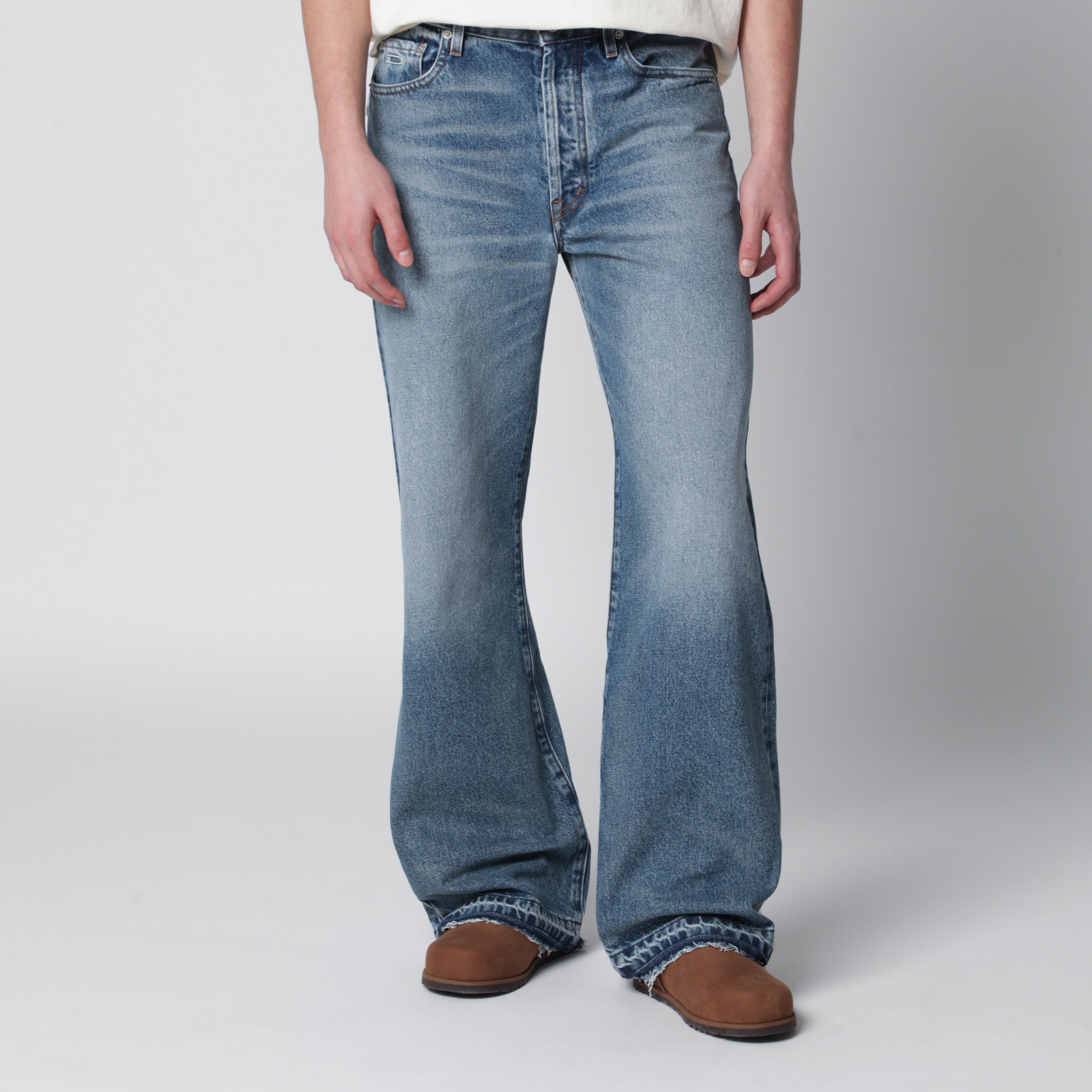 Medium Blue Washedeffect Jeans