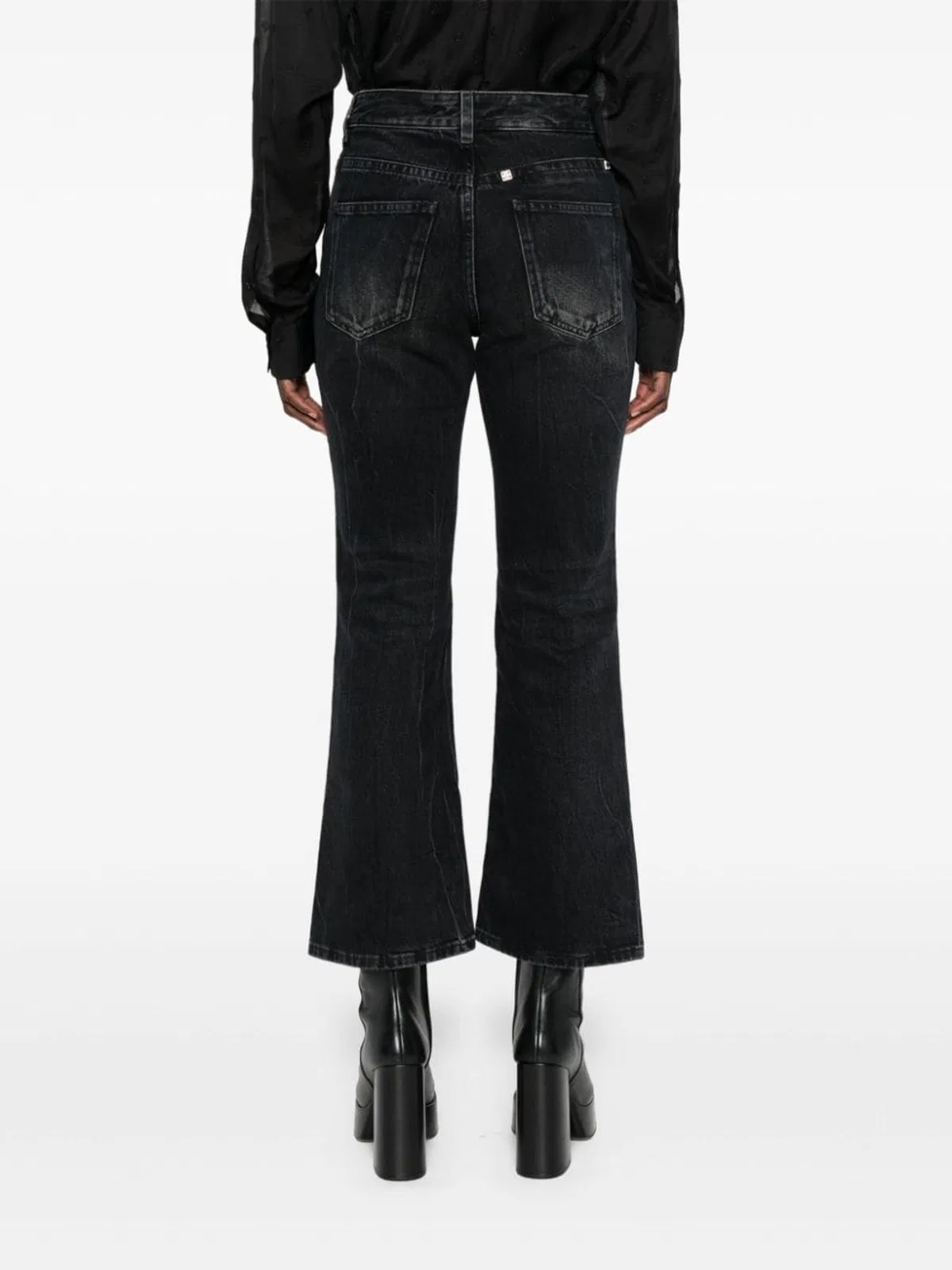 Givenchy Bootcut Jeans With Chain-link Detailing In Black