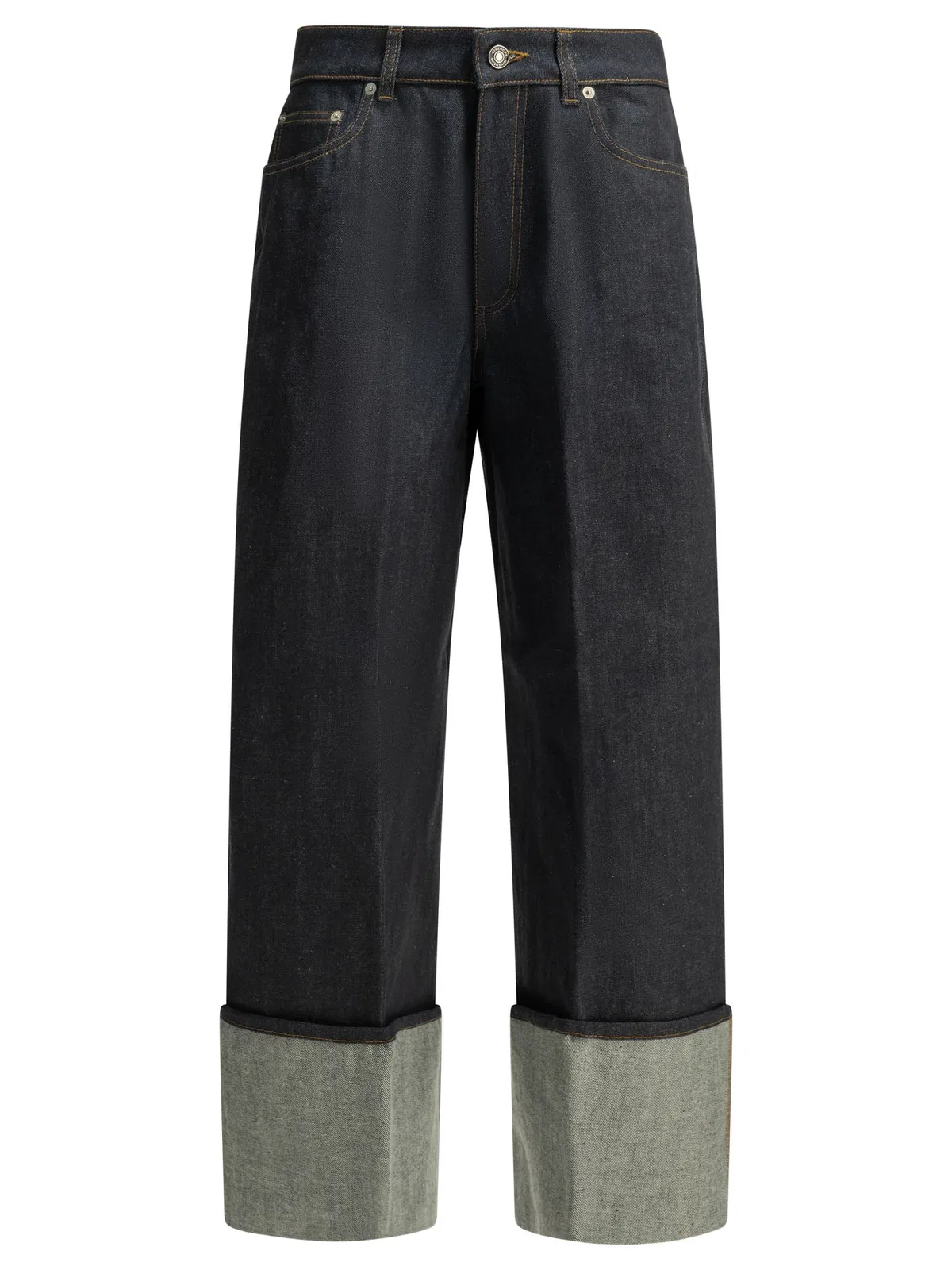 Givenchy Wide Leg Blue Cotton Jeans In Blue