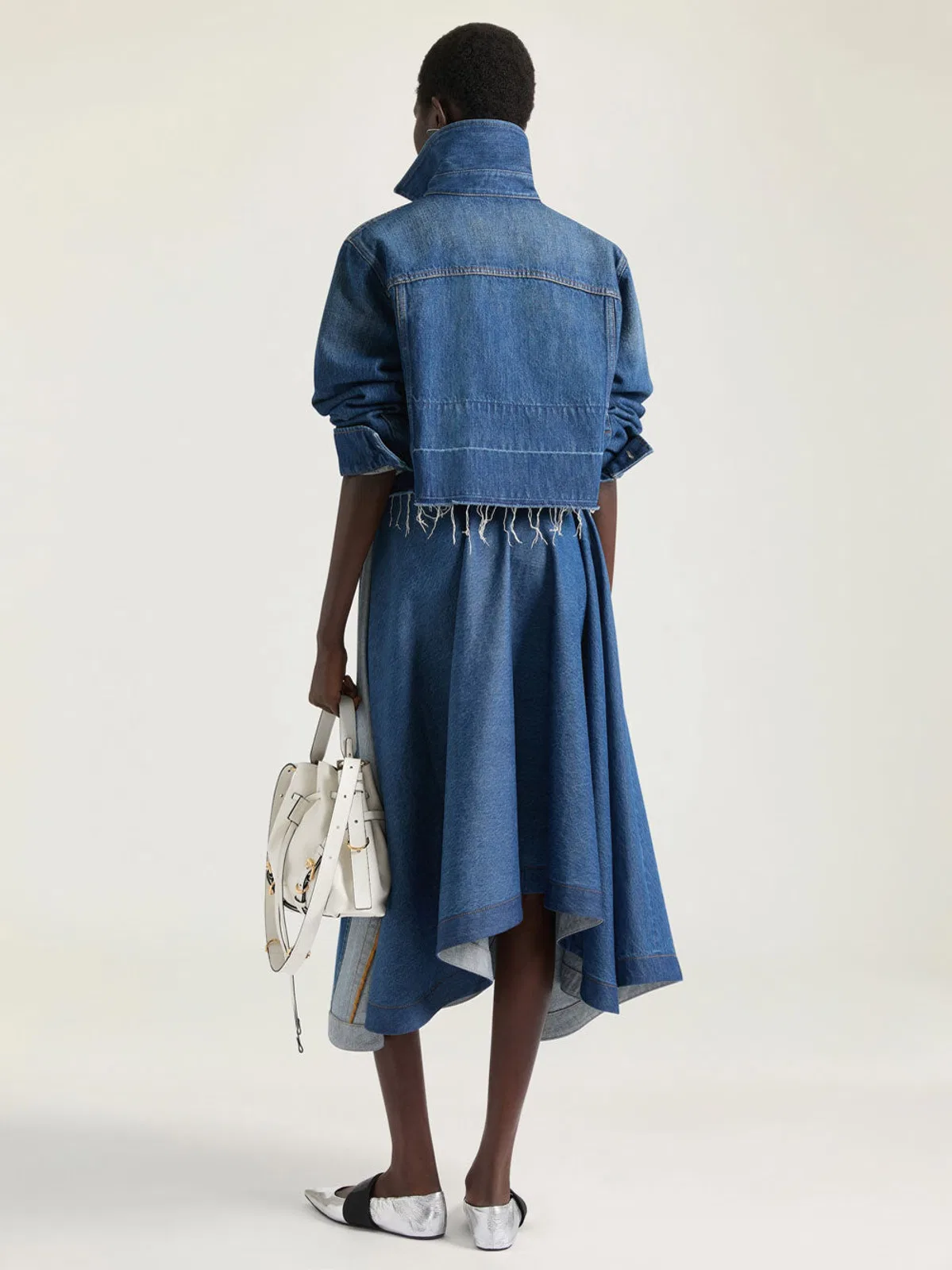 Givenchy Raw Edge Denim Shirt In Blue