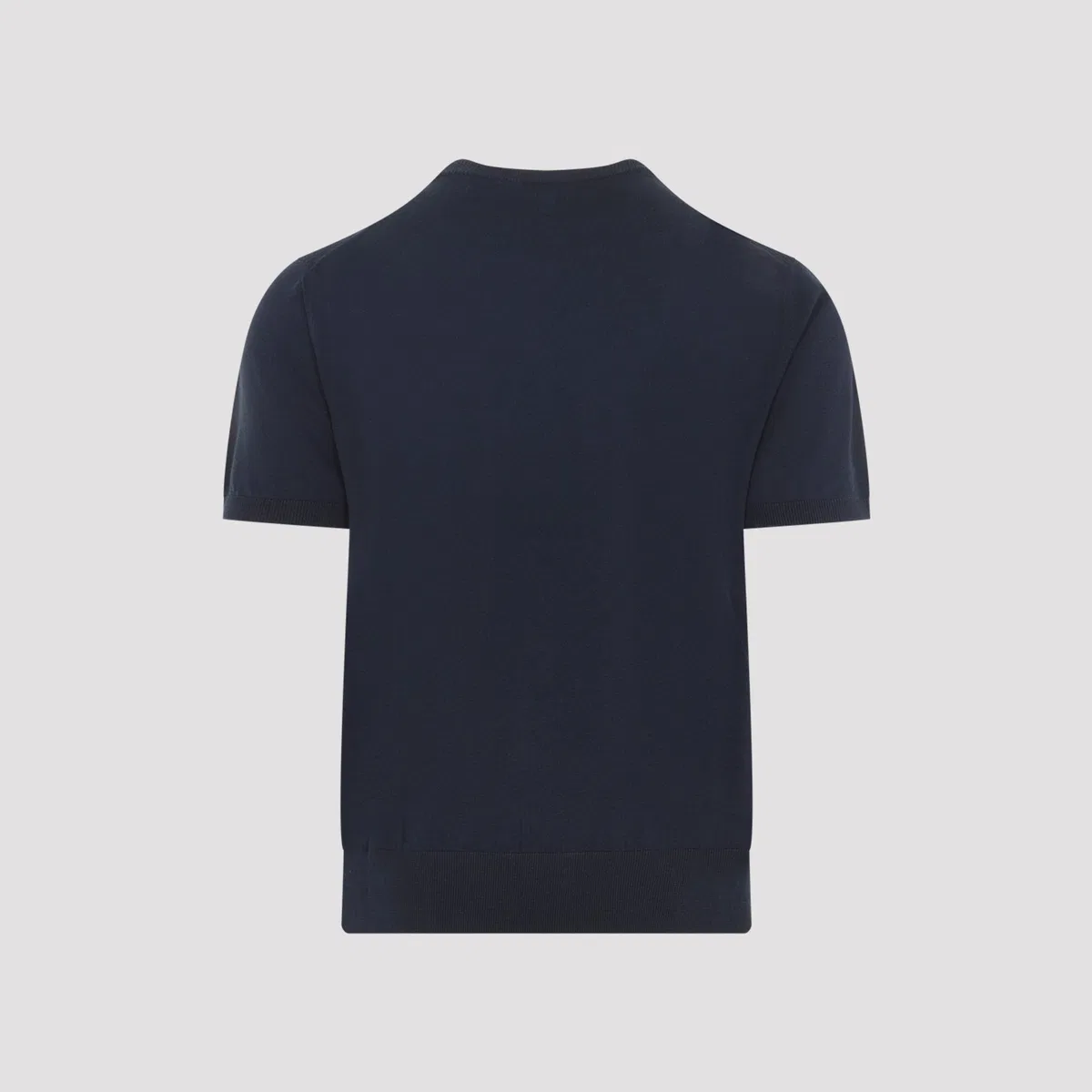 Canali Navy Blue Cotton T-shirt In Blue