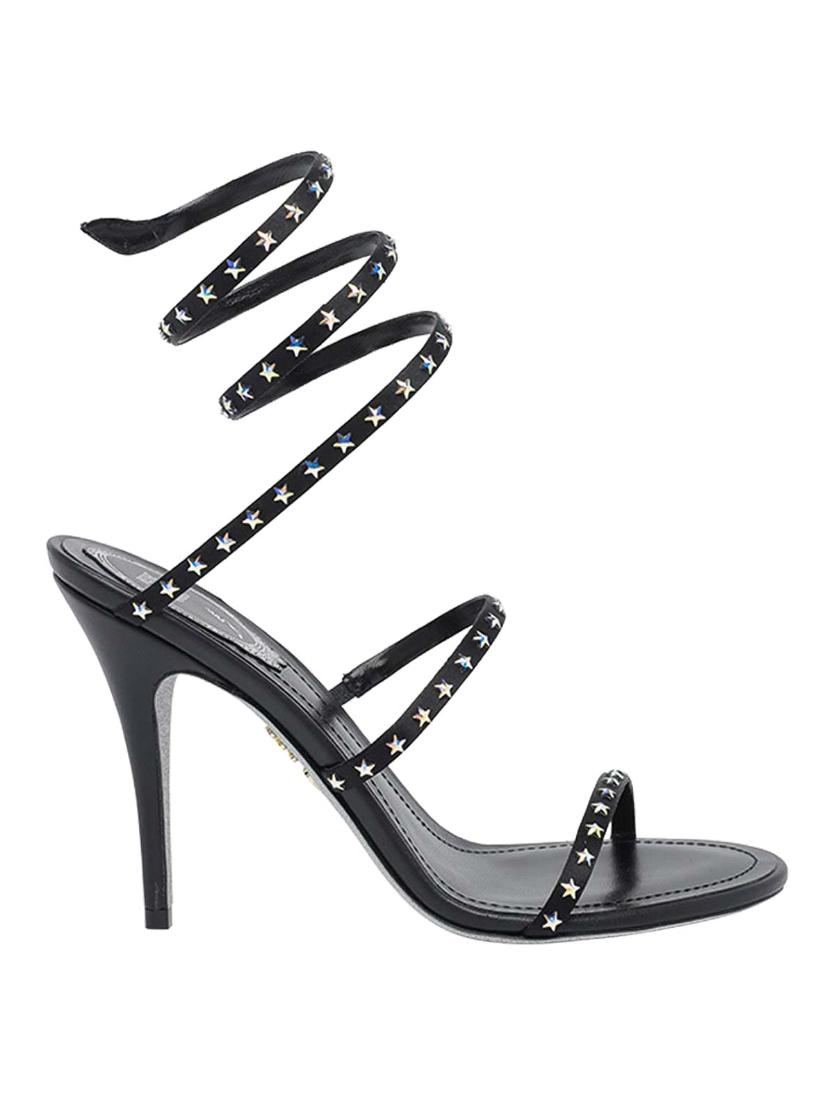 Black Cleo Pump Sandals Round Toe