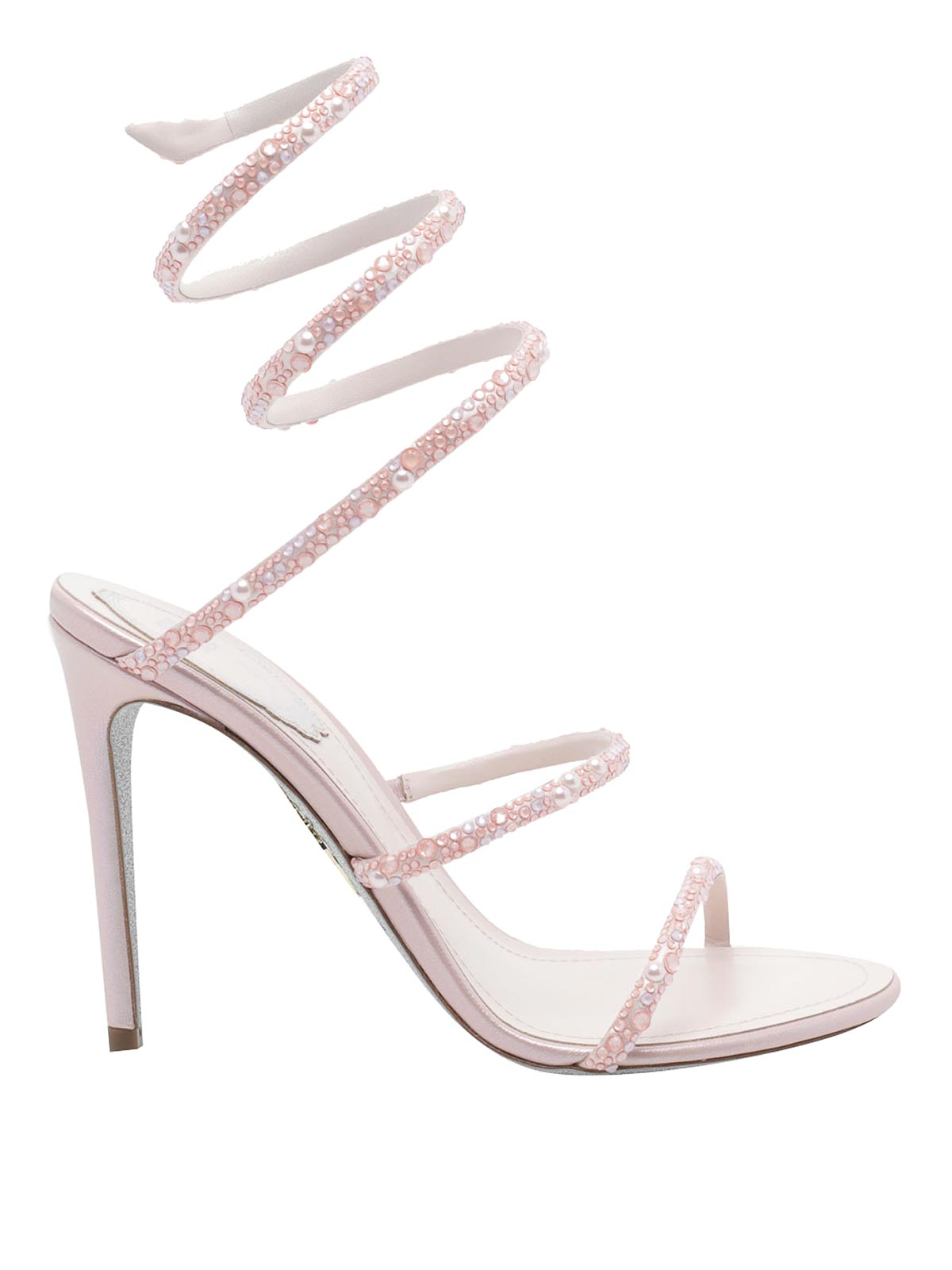 Rene' Caovilla Pink Cleo Pump Sandals