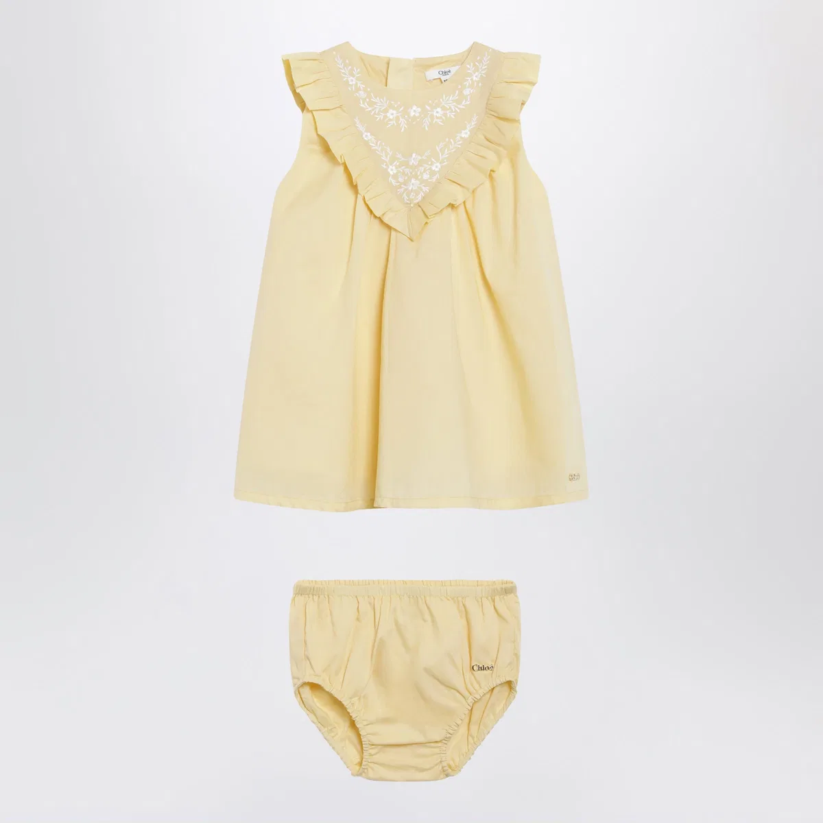 Yellow Cotton Dress With Culottes