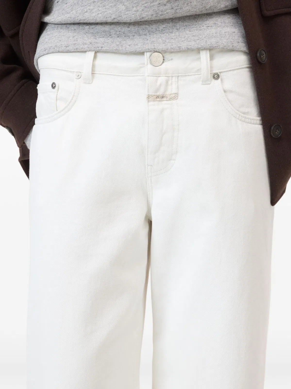 Closed Jayla Flared Denim Jeans In White