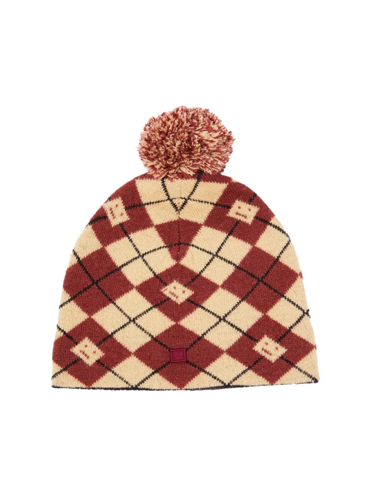 Argyle Face Wool Blend Beanie