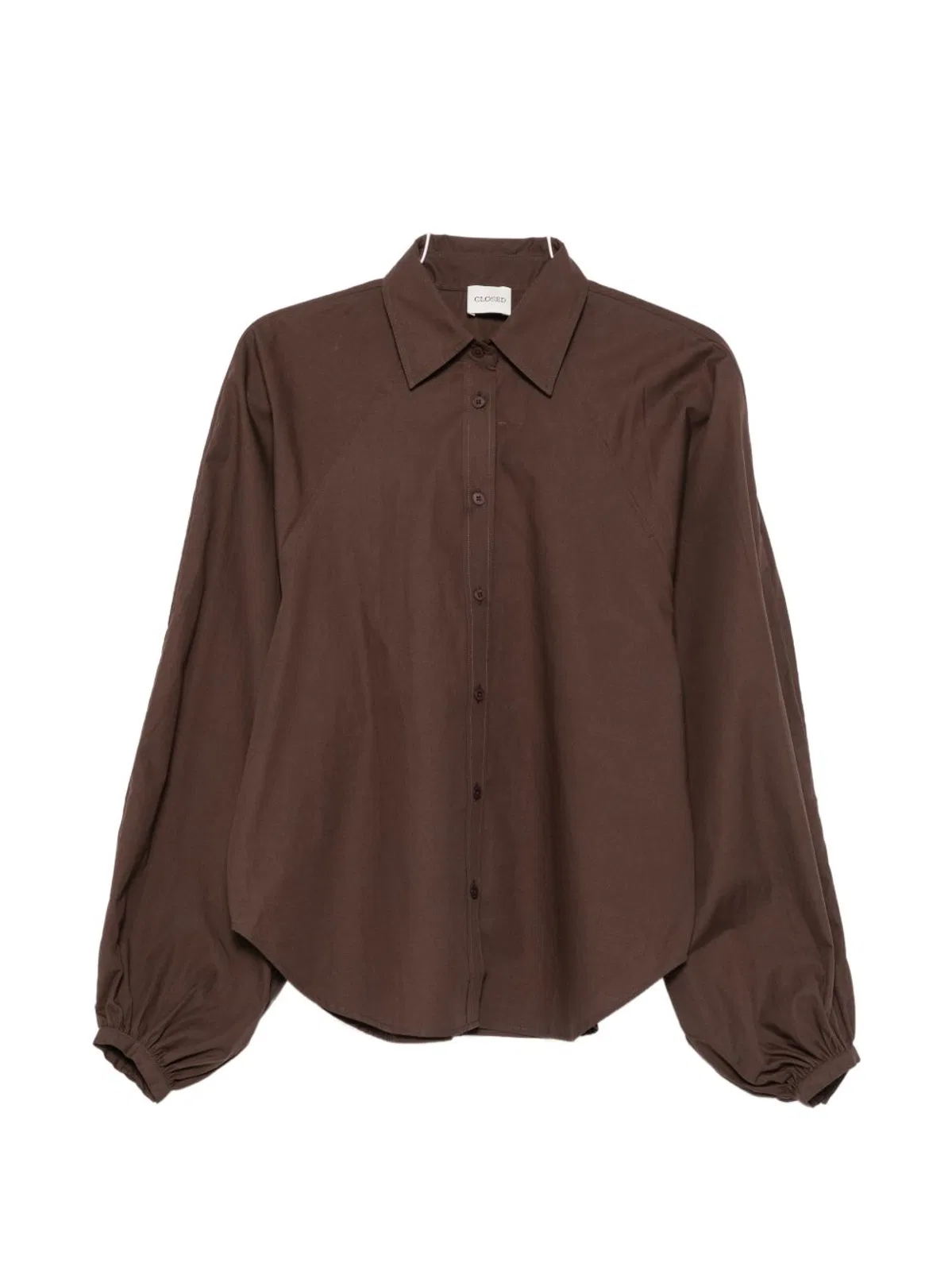 Cotton Buttoned Raglan Shirt