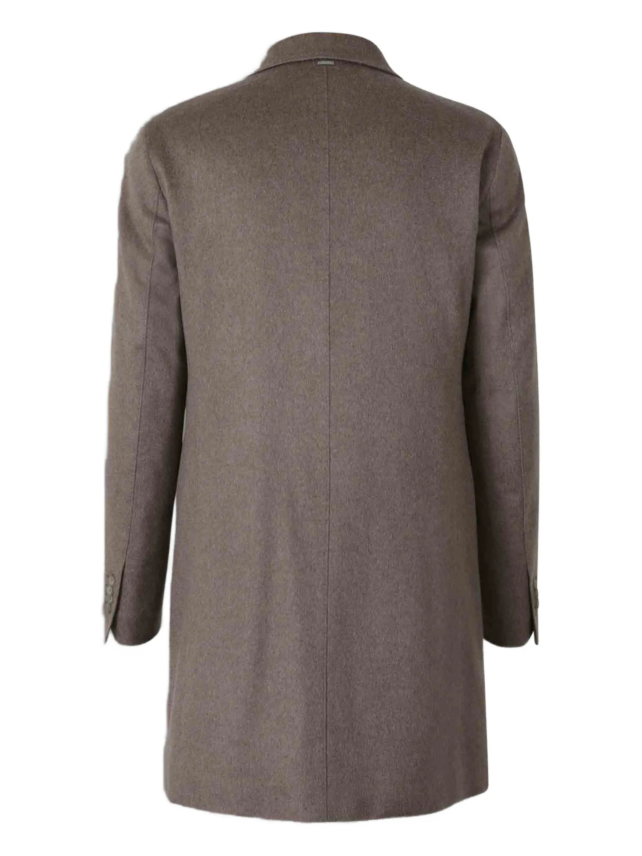Herno Beige Wool Polyamide Cashmere Coat In Beige