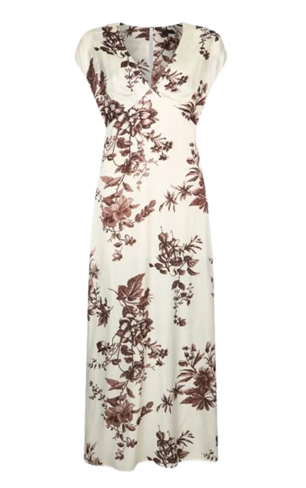 Chocolate Leaf Silk Dress