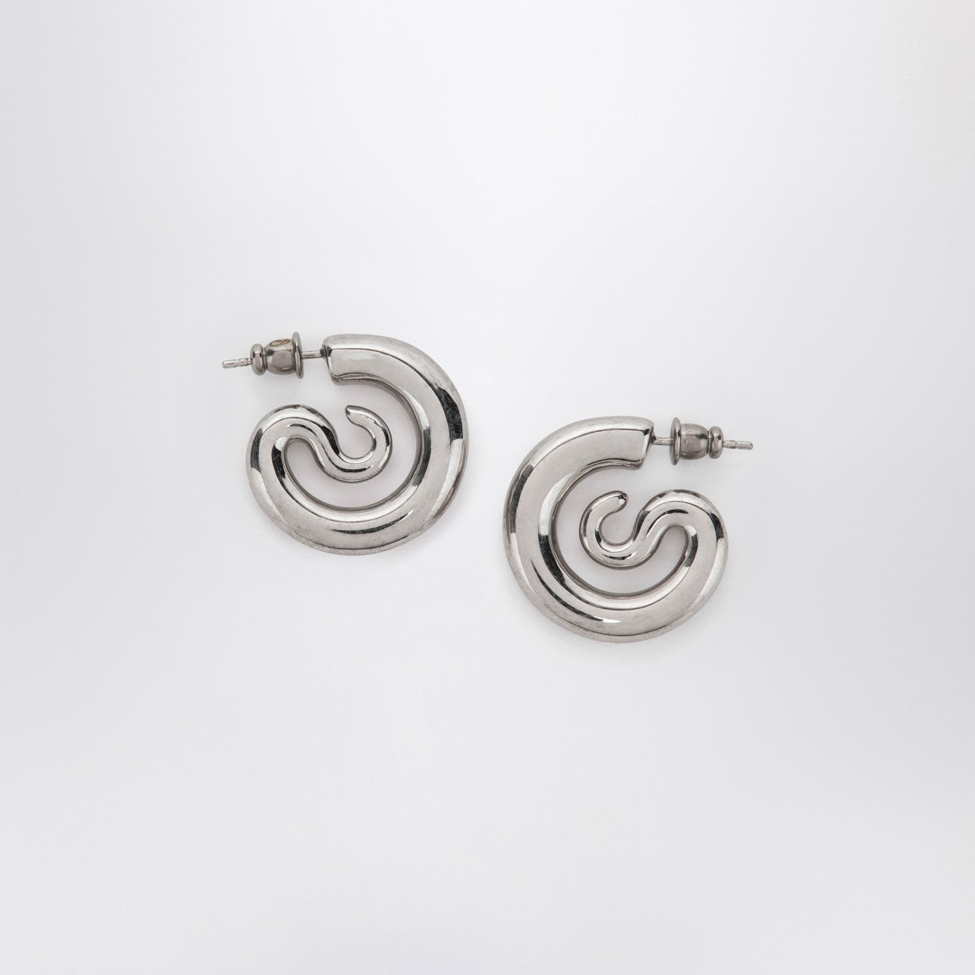 Serpent Hoops Extra Small Earrings In Silver Tone