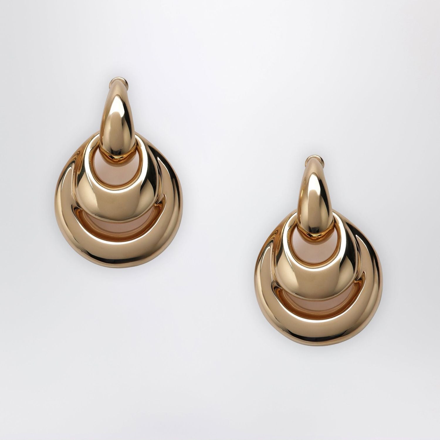 Goldtone Blow Up Drop Earrings