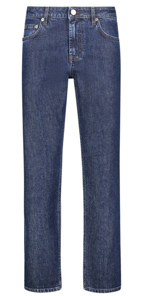 Blue Concealed Fly Button Trousers