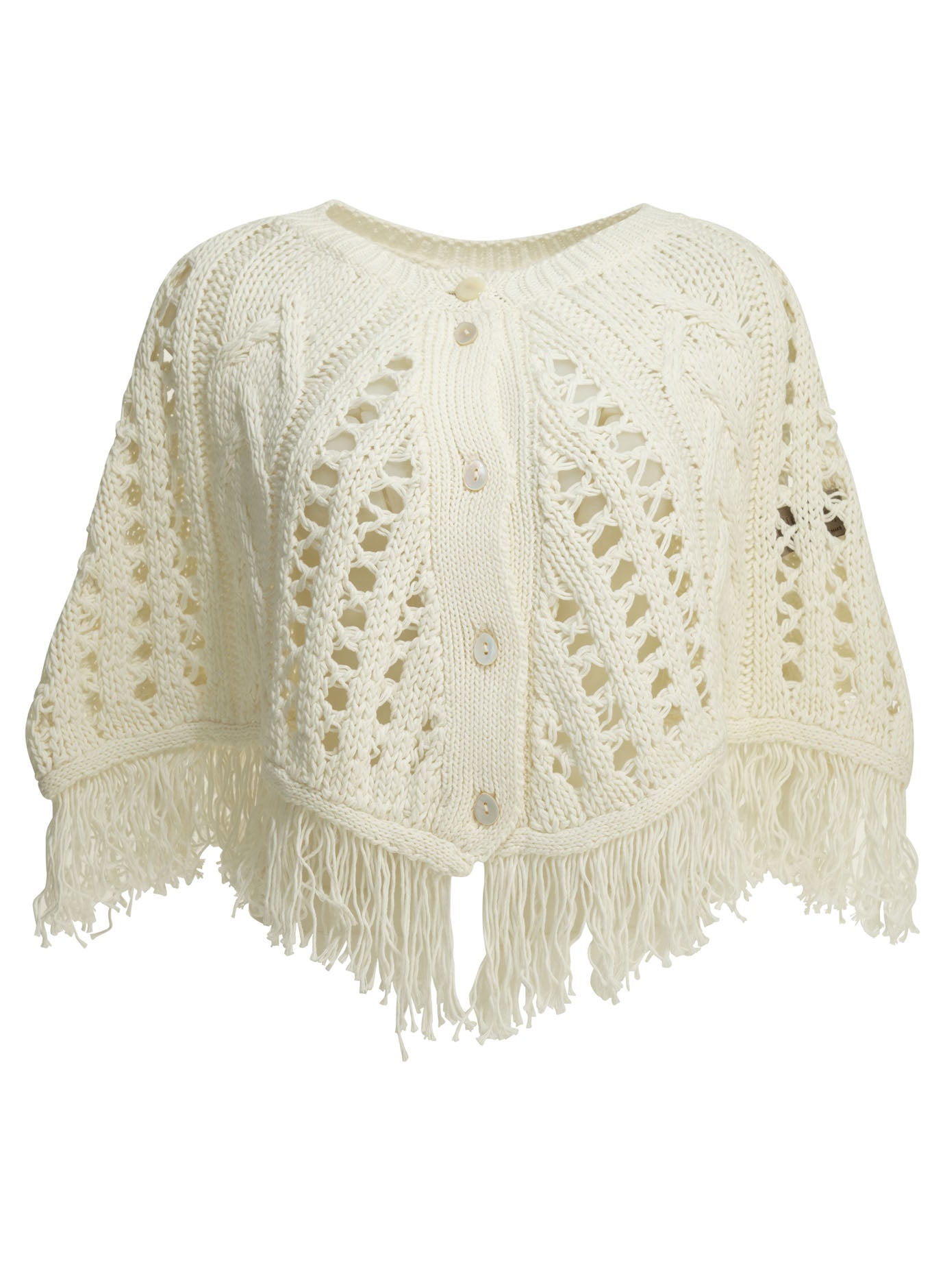 Rakki Perforated Cotton Cape