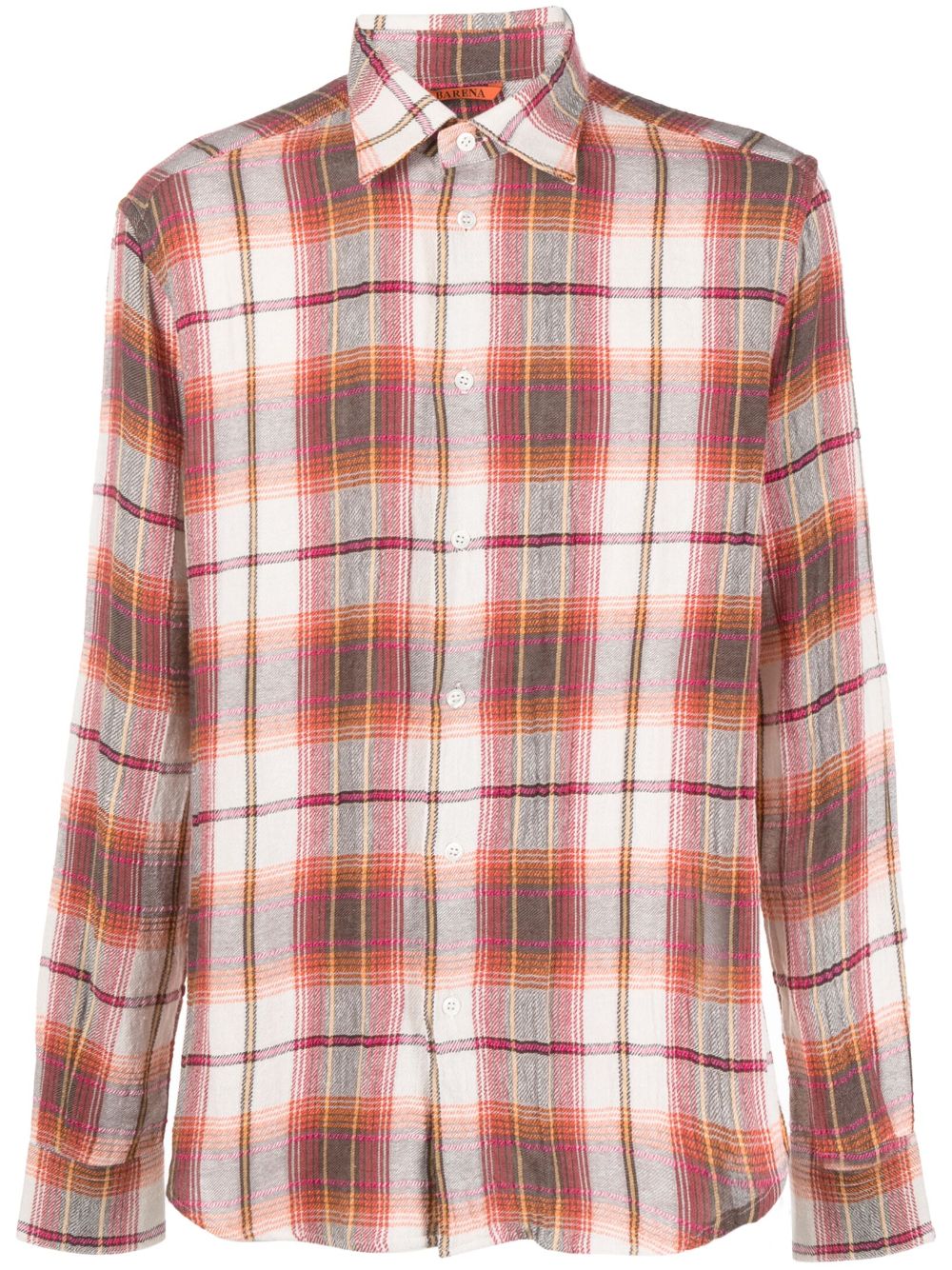 Check Print Cotton Blend Shirt
