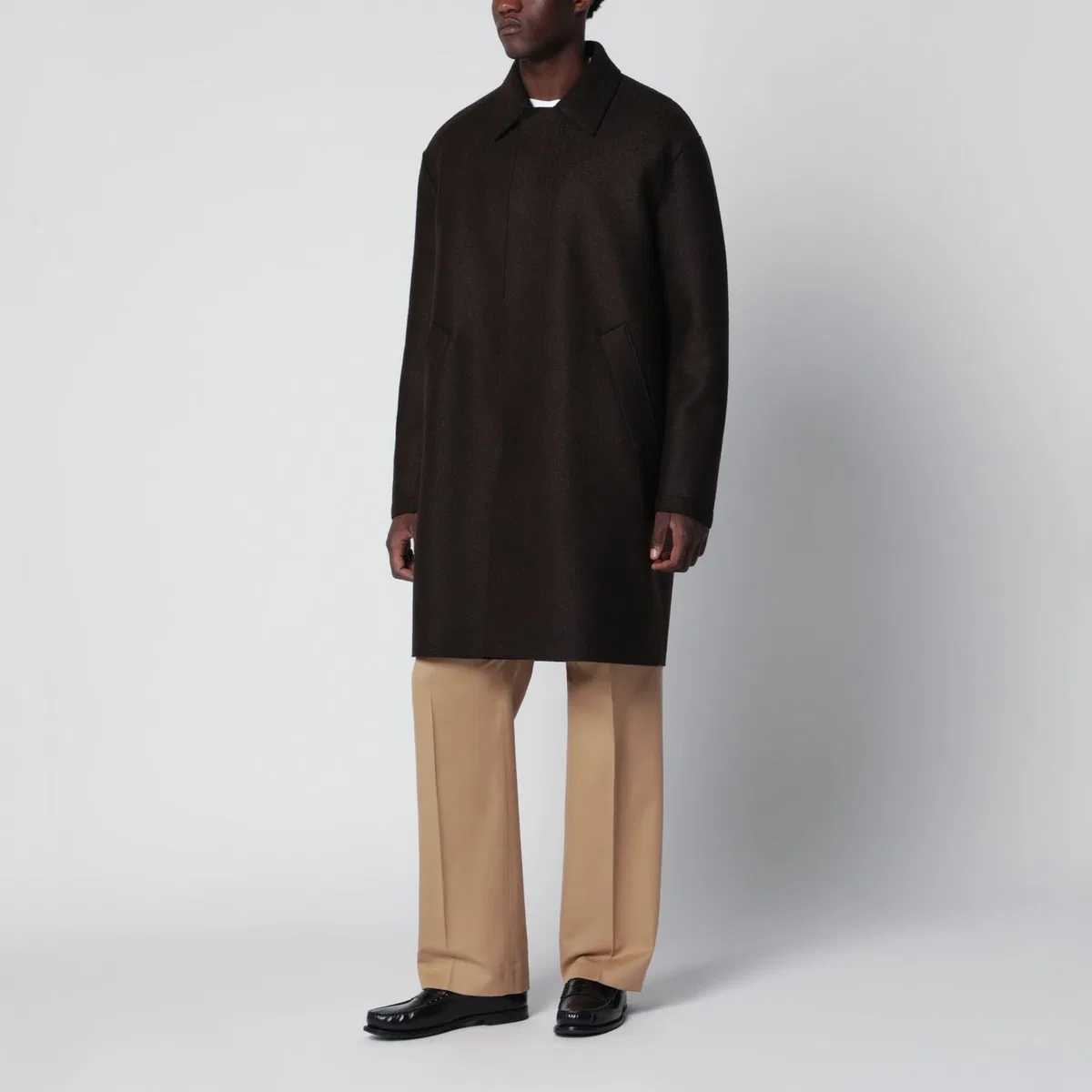 Dark Brown Wool Coat