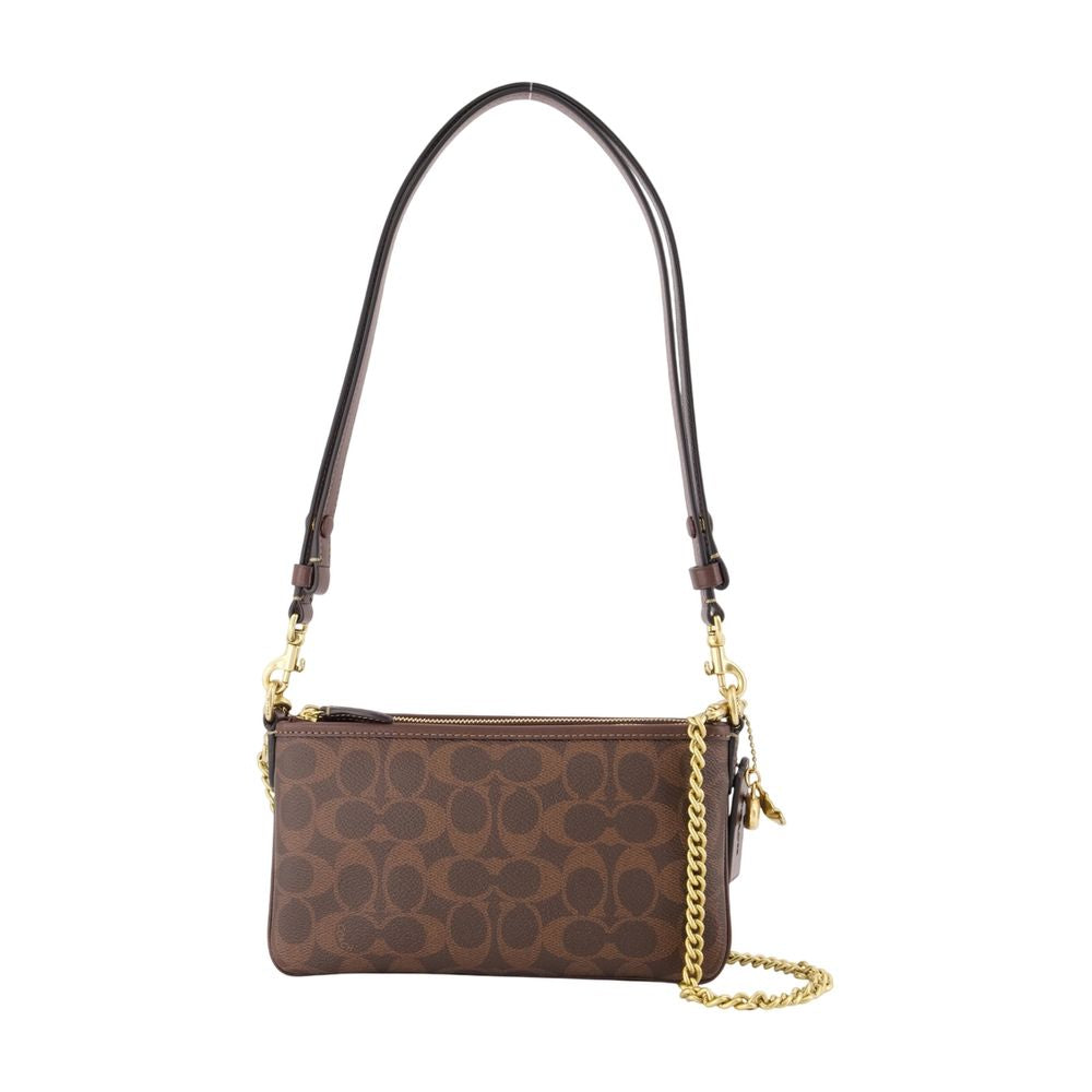 Audrey With Charms Shoulder Bag - - Canvas - Brown