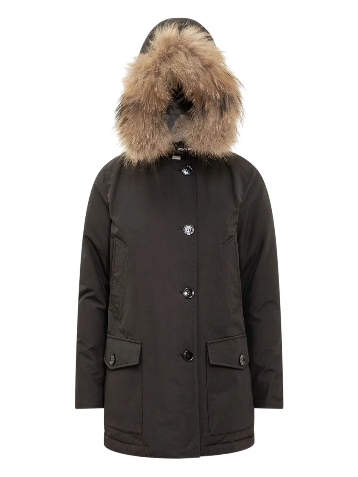 Woolrich Black Arctic Parka Removable Hood Coat