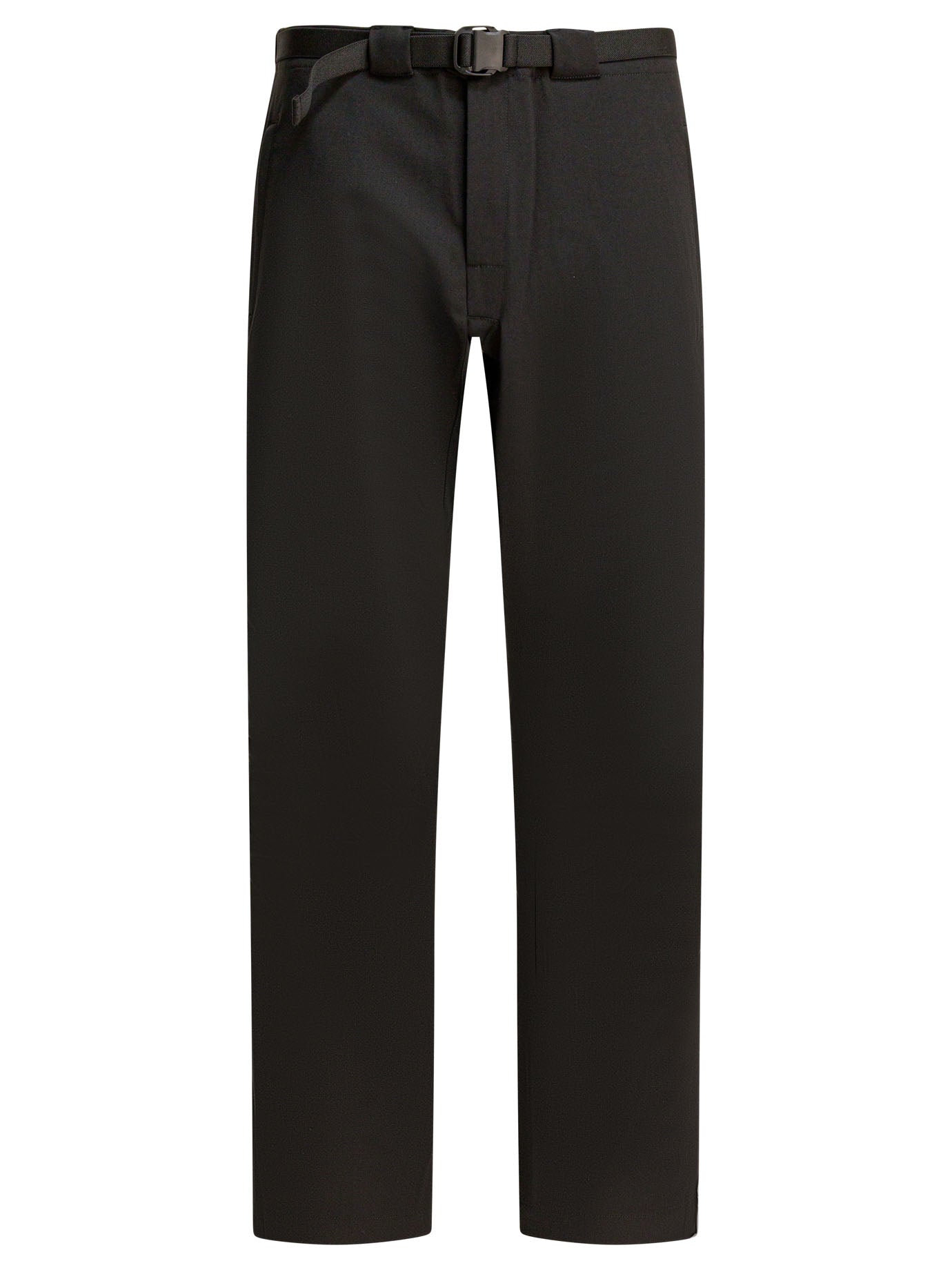 Black Wool Blend Trousers