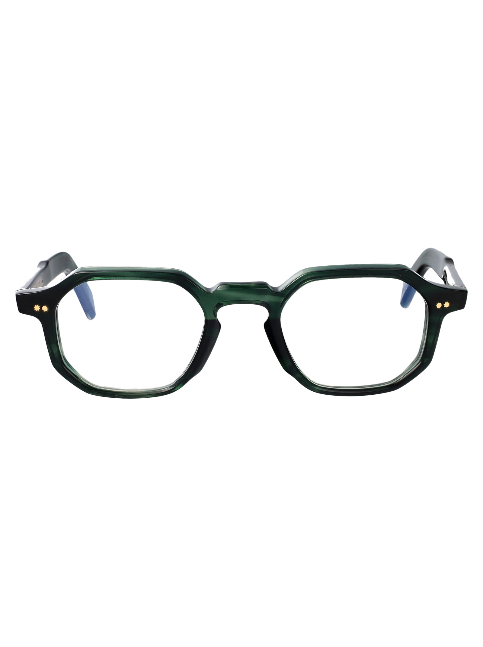 Striped Dark Green Acetate Glasses