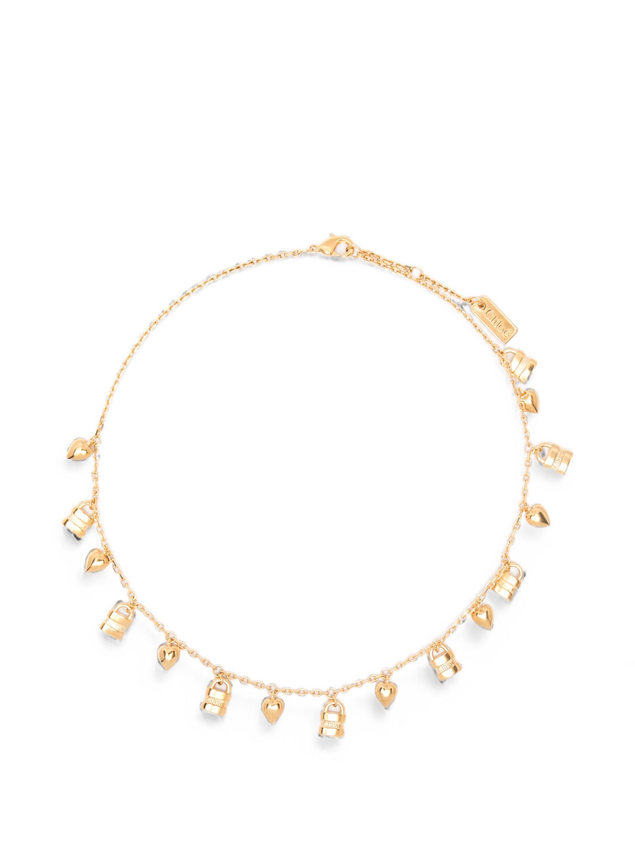 Mini Paddington Charm-Detail Cable-Link Necklace